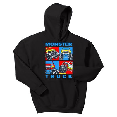 Monster Truck Block Kids Hoodie