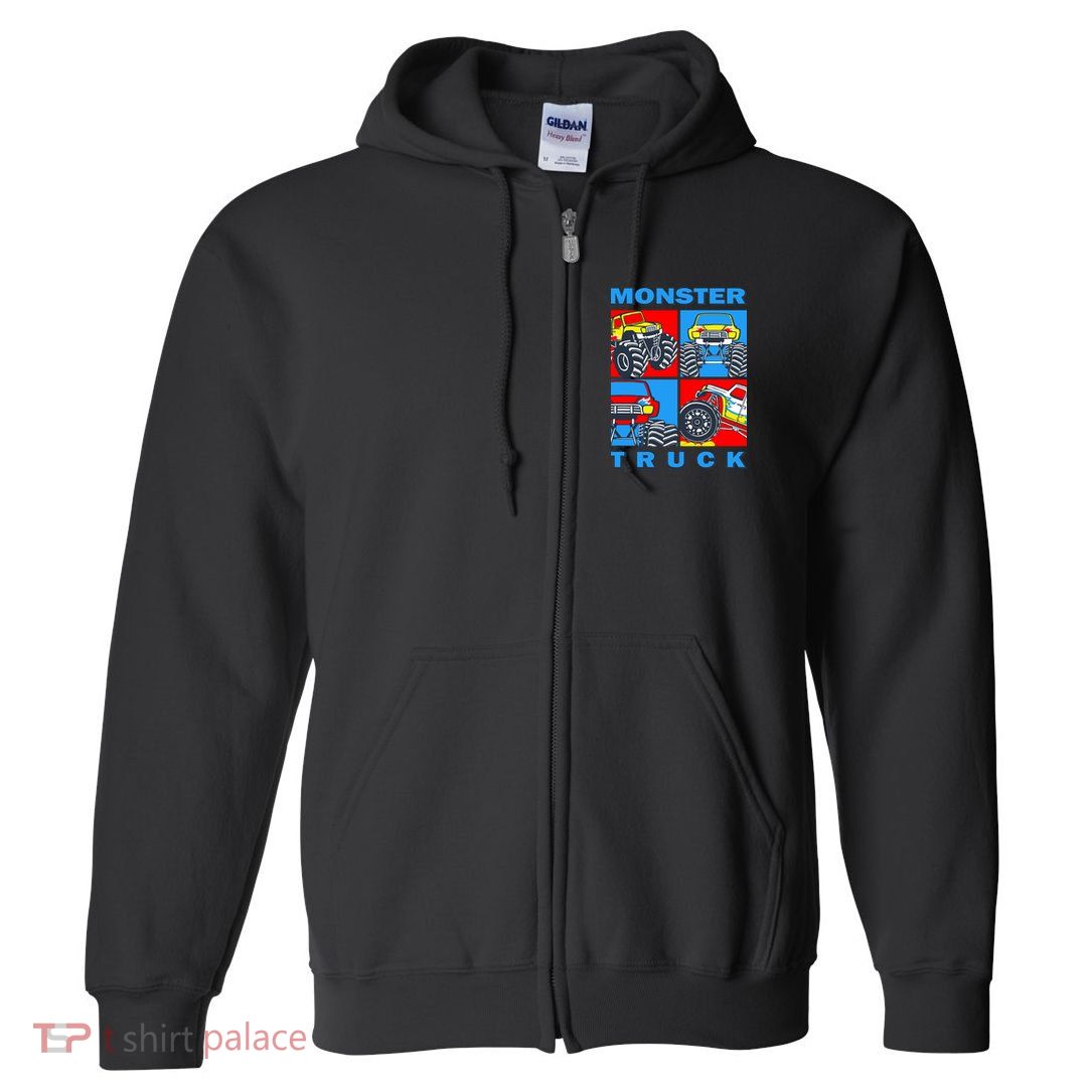 Monster Truck Block Full Zip Hoodie