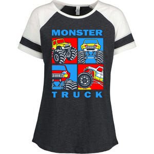 Monster Truck Block Enza Ladies Jersey Colorblock Tee