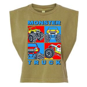 Monster Truck Block Garment-Dyed Women's Muscle Tee