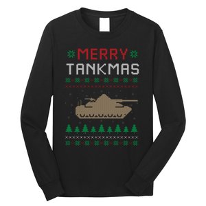 Merry Tankmas Battle Tank Military Ugly Christmas Sweater Long Sleeve Shirt