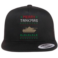 Merry Tankmas Battle Tank Military Ugly Christmas Sweater Flat Bill Trucker Hat