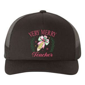 Merry Teacher Bright Students Christmas Joy Yupoong Adult 5-Panel Trucker Hat