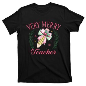 Merry Teacher Bright Students Christmas Joy T-Shirt