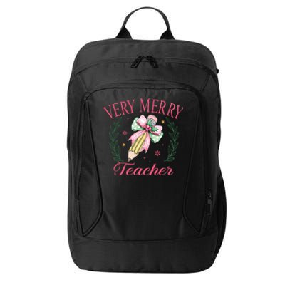 Merry Teacher Bright Students Christmas Joy City Backpack