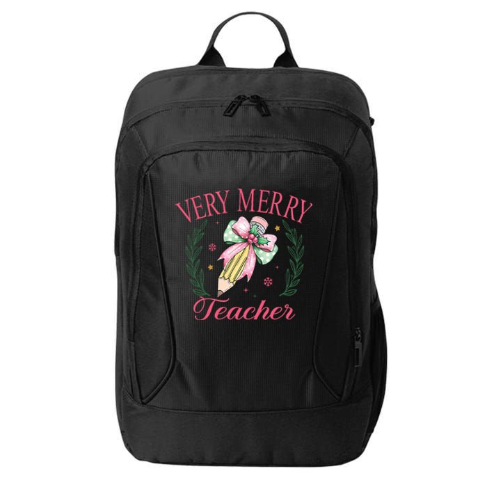 Merry Teacher Bright Students Christmas Joy City Backpack