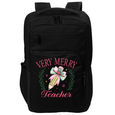 Merry Teacher Bright Students Christmas Joy Impact Tech Backpack