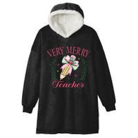 Merry Teacher Bright Students Christmas Joy Hooded Wearable Blanket