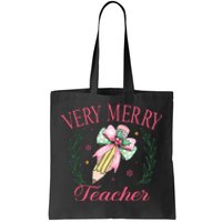 Merry Teacher Bright Students Christmas Joy Tote Bag