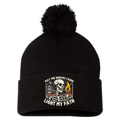 May The Bridges I Burn Light The Way Pom Pom 12in Knit Beanie