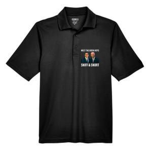 Meet The Biden Sniff And Snort Funny Quote Men's Origin Performance Pique Polo