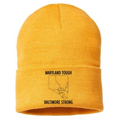 Maryland Tough Baltimore Strong Sustainable Knit Beanie