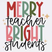 Merry Teacher Bright Students Christmas Premium T-Shirt