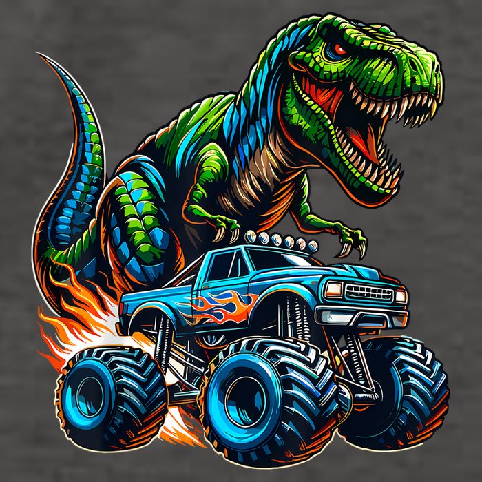 Monster Truck Boy Dinosaur Birthday Party Monster Truck Vector Backpack
