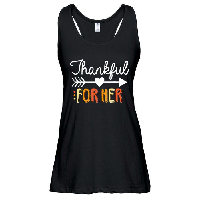 Matching Thanksgiving Couples Pair Funny Outfit Ladies Essential Flowy Tank