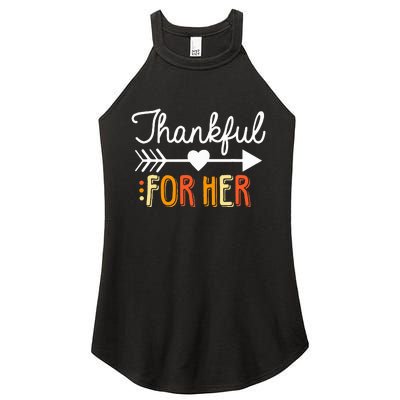 Matching Thanksgiving Couples Pair Funny Outfit Women’s Perfect Tri Rocker Tank