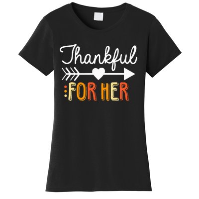 Matching Thanksgiving Couples Pair Funny Outfit Women's T-Shirt