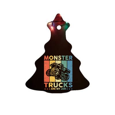 Monster Truck Car For Birthday Ceramic Tree Ornament