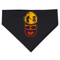 May The Course Be With You Disc Golf Player Skull Sunset USA-Made Doggie Bandana