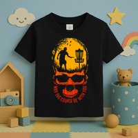 May The Course Be With You Disc Golf Player Skull Sunset Toddler T-Shirt