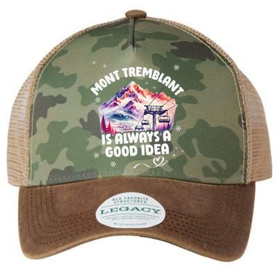 Mont Tremblant Canada Ski Resort Quebec Skiing Souvenir Legacy Tie Dye Trucker Hat