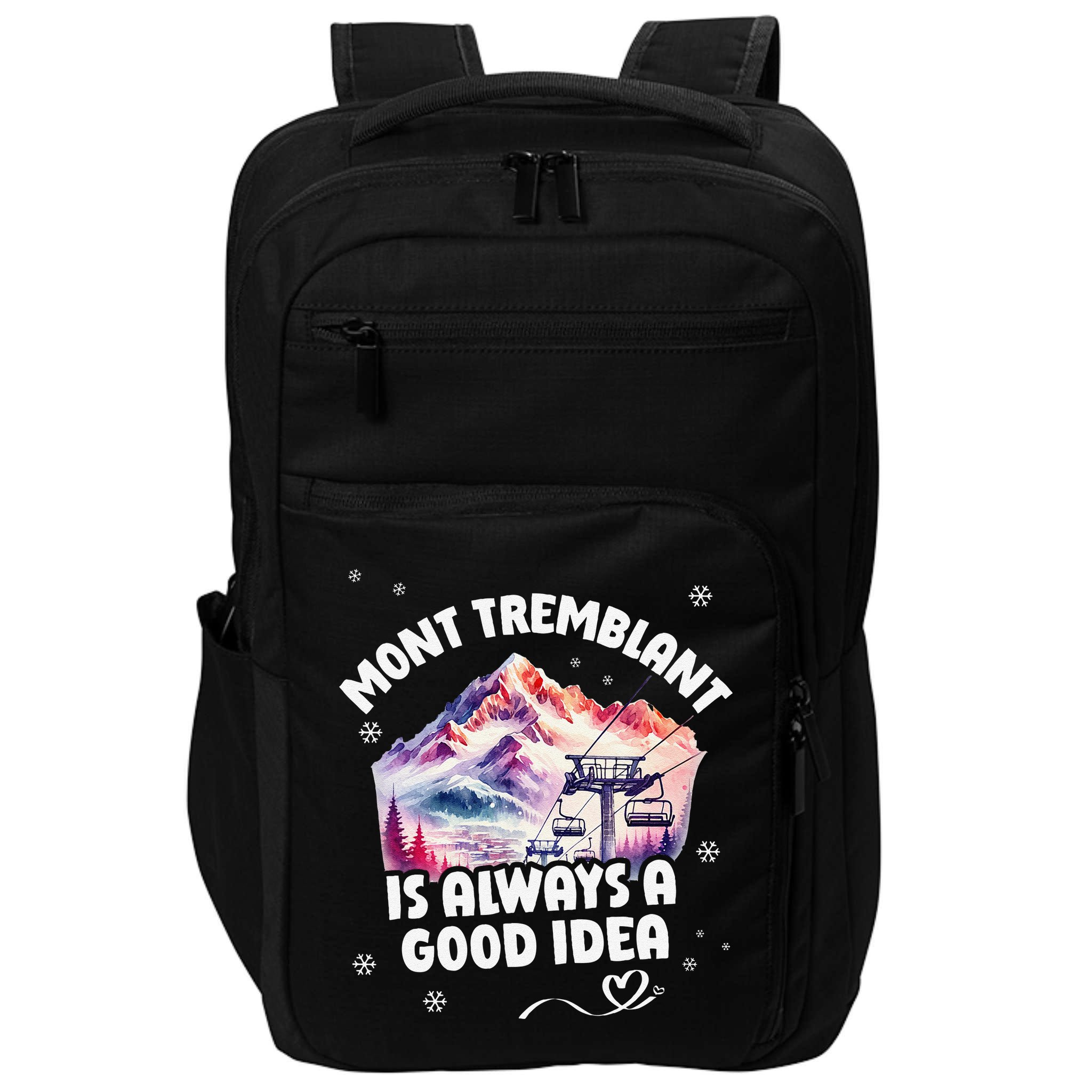 Mont Tremblant Canada Ski Resort Quebec Skiing Souvenir Impact Tech Backpack