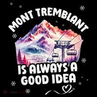 Mont Tremblant Canada Ski Resort Quebec Skiing Souvenir Drawstring Bag