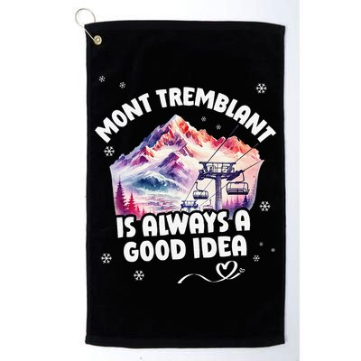 Mont Tremblant Canada Ski Resort Quebec Skiing Souvenir Golf Towel