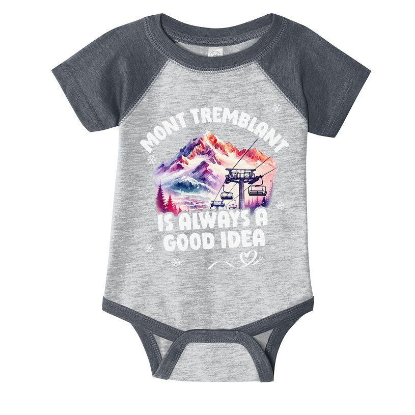 Mont Tremblant Canada Ski Resort Quebec Skiing Souvenir Infant Baby Jersey Bodysuit