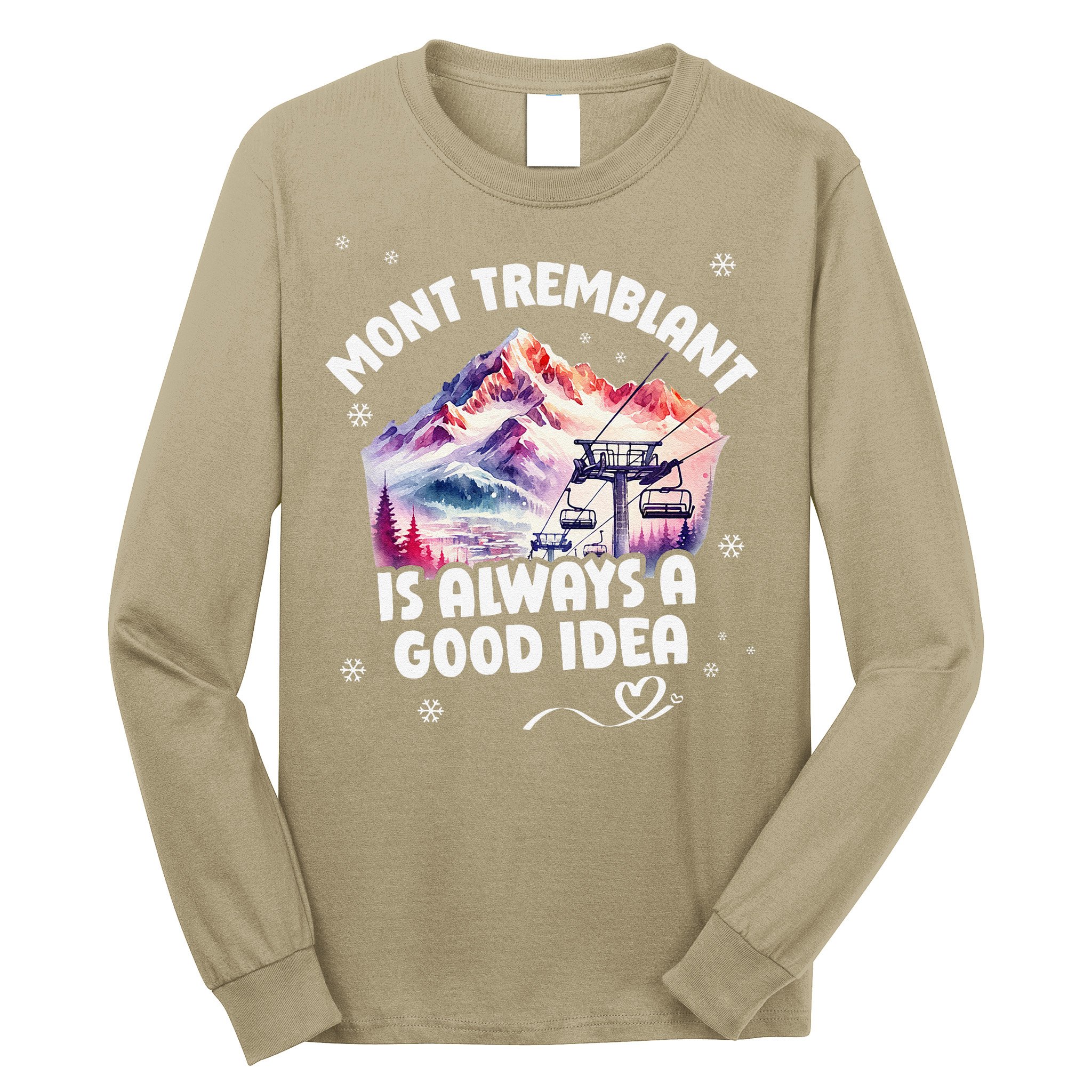 Mont Tremblant Canada Ski Resort Quebec Skiing Souvenir Long Sleeve Shirt