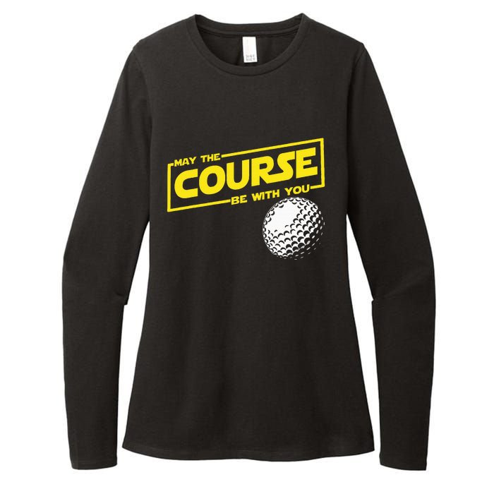 May The Course Be With You Funny Golf Womens CVC Long Sleeve Shirt