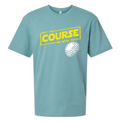 May The Course Be With You Funny Golf Sueded Cloud Jersey T-Shirt