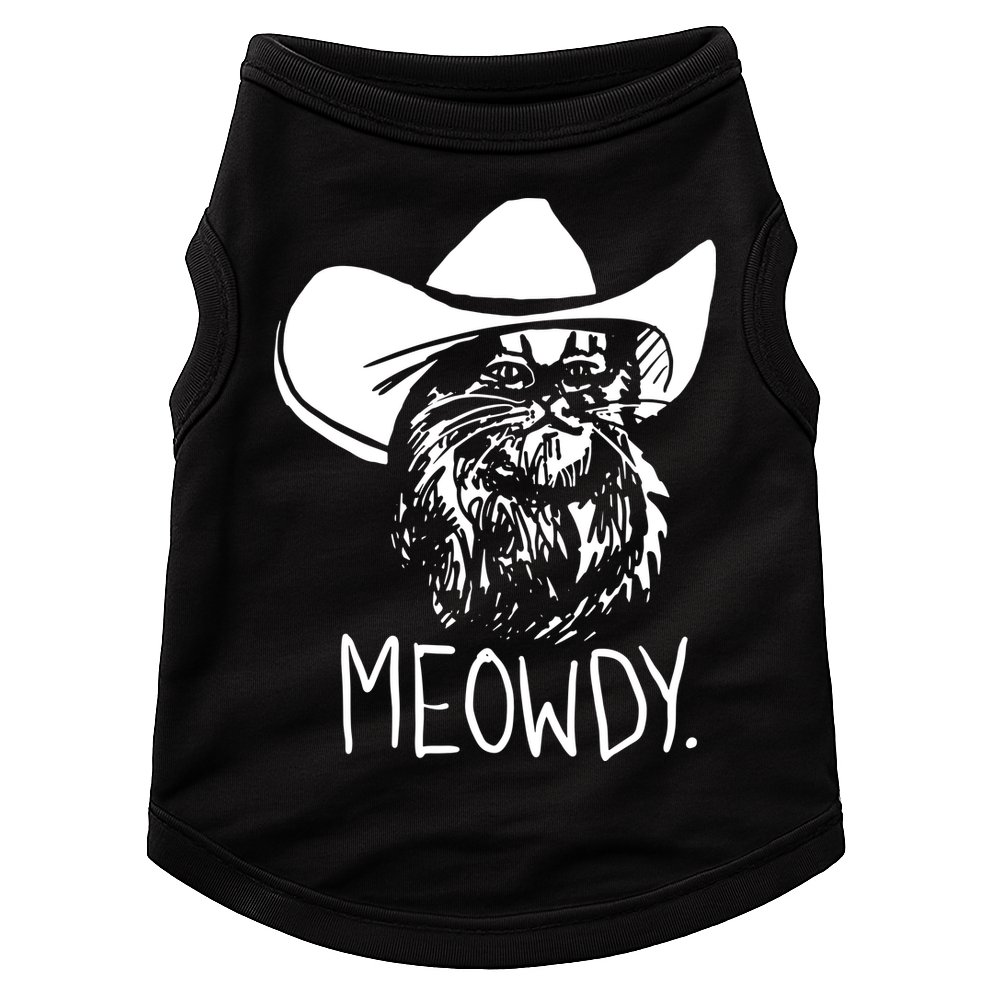Meowdy Texas Cat Meme Doggie Tank