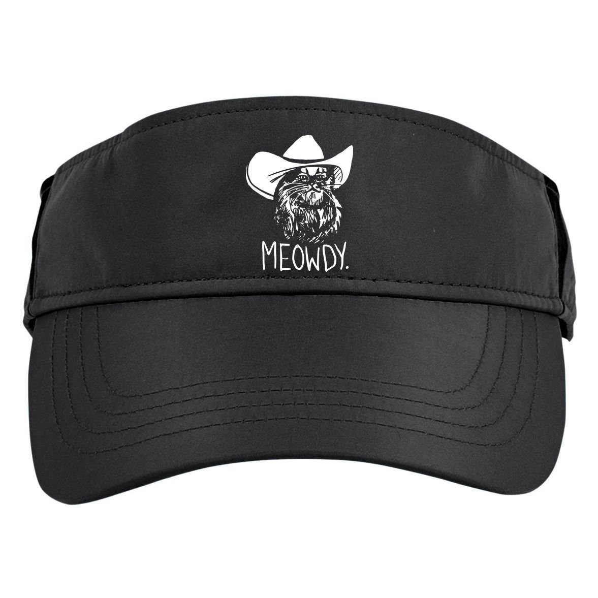 Meowdy Texas Cat Meme Adult Drive Performance Visor