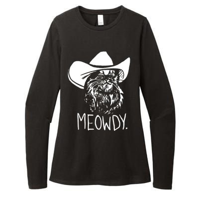 Meowdy Texas Cat Meme Womens CVC Long Sleeve Shirt