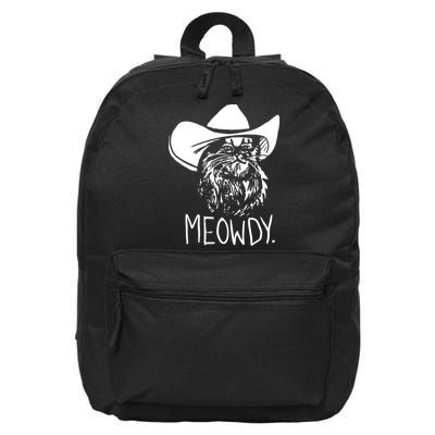 Meowdy Texas Cat Meme 16 in Basic Backpack