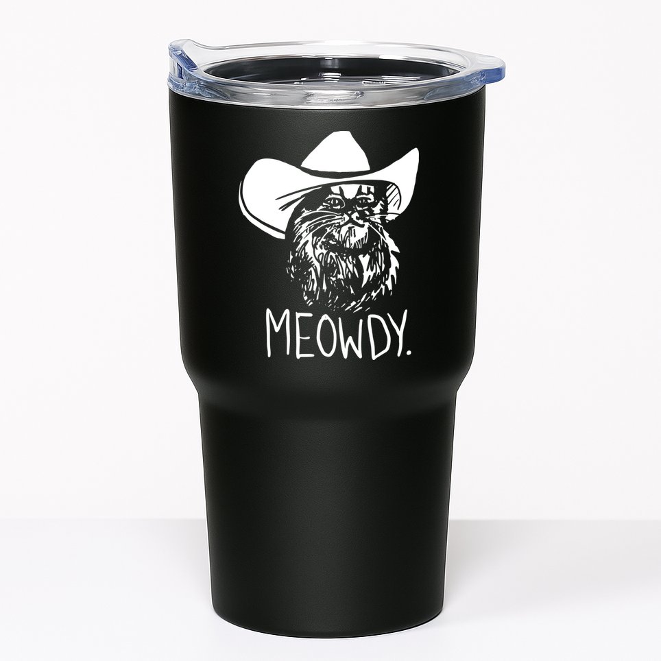 Meowdy Texas Cat Meme Tumbler