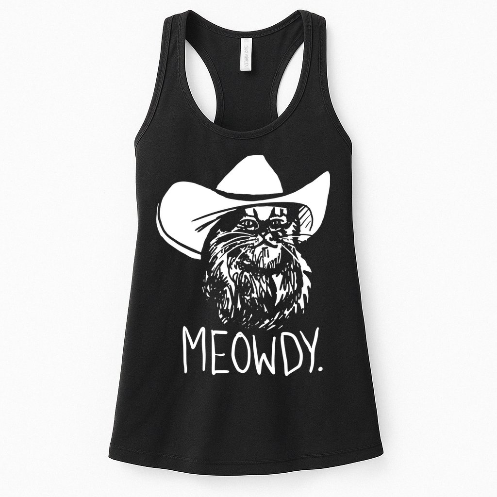 Meowdy Texas Cat Meme Womens Tank Top