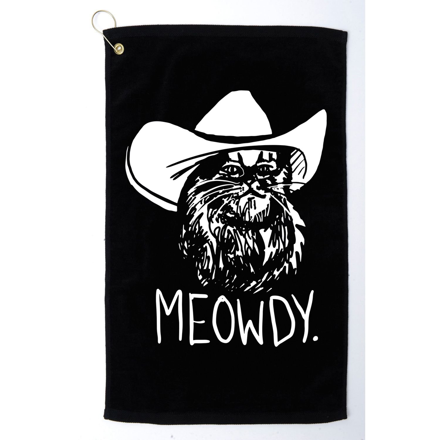 Meowdy Texas Cat Meme Golf Towel