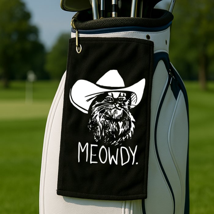 Meowdy Texas Cat Meme Golf Towel