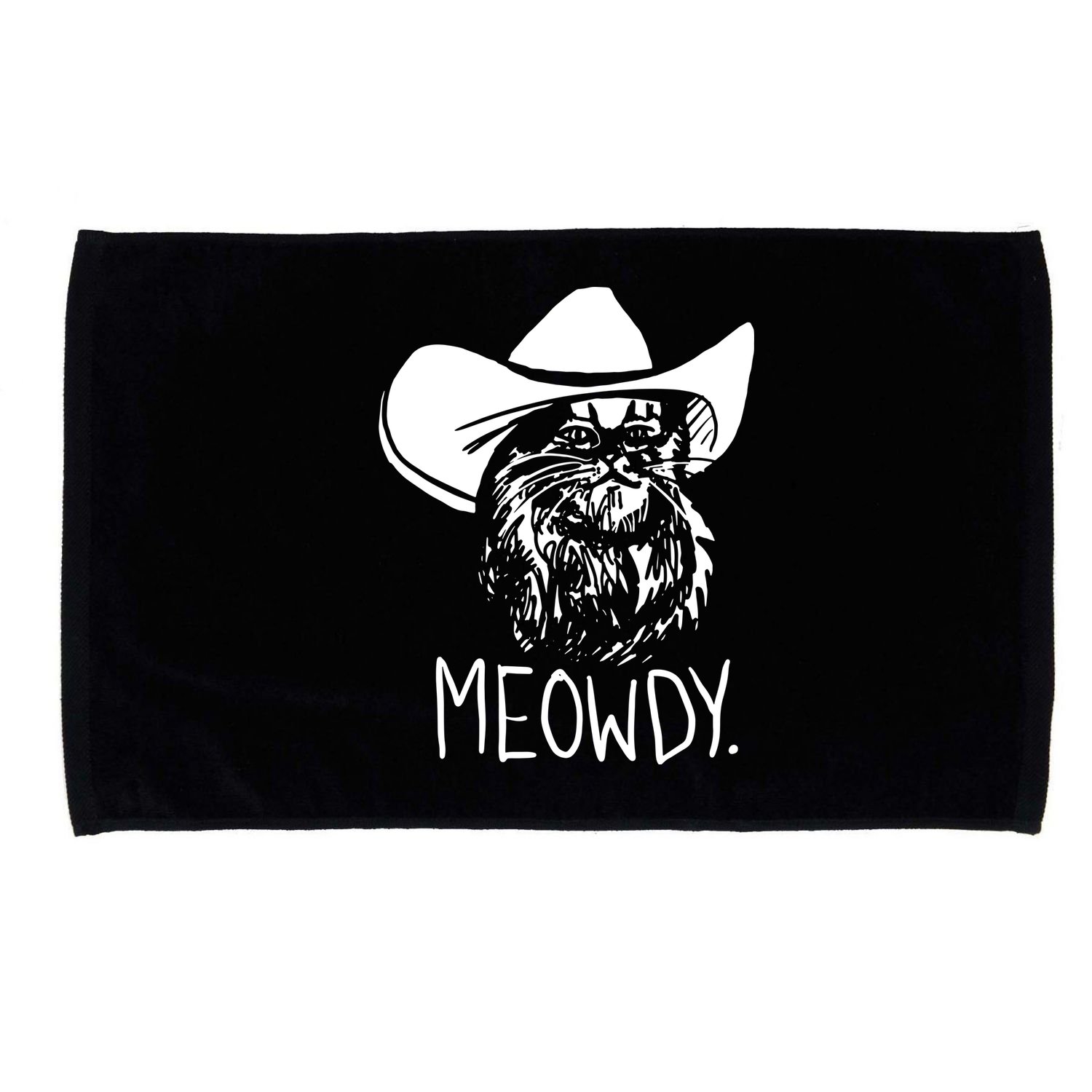 Meowdy Texas Cat Meme Microfiber Hand Towel