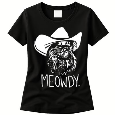 Meowdy Texas Cat Meme Womens T-Shirt