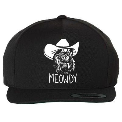 Meowdy Texas Cat Meme Wool Snapback Cap