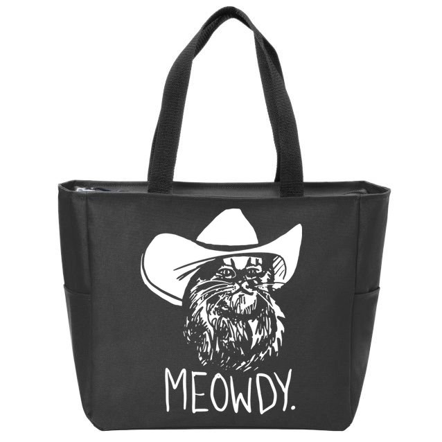 Meowdy Texas Cat Meme Zip Tote Bag