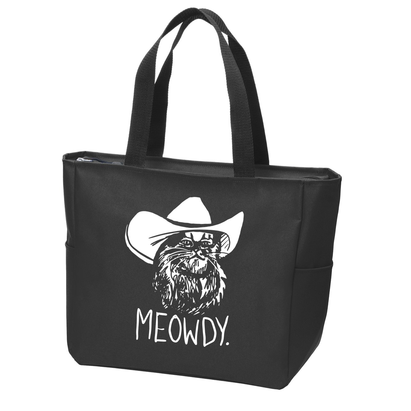 Meowdy Texas Cat Meme Zip Tote Bag