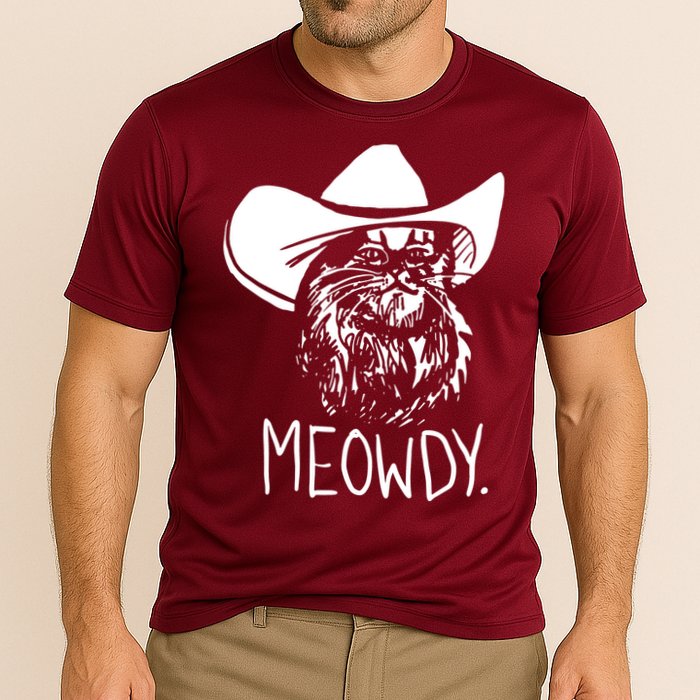 Meowdy Texas Cat Meme Cooling Performance Crew T-Shirt