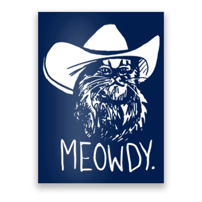 Meowdy Texas Cat Meme Poster