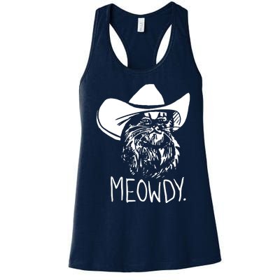 Meowdy Texas Cat Meme Women's Racerback Tank