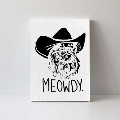 Meowdy Texas Cat Meme Canvas