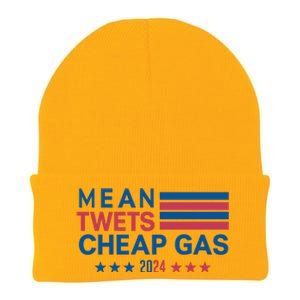 Mean Tweets Cheap Gas 2024 Graphic Knit Cap Winter Beanie